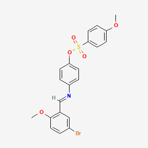 4-(((5-Bromo-2-methoxyphenyl)methylene)amino)phenyl 4-methoxybenzenesulfonate