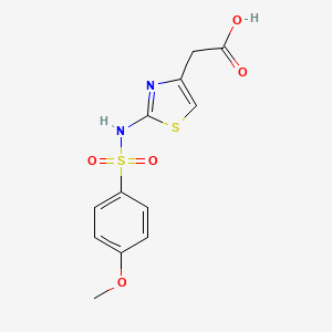 (2-{[(4-Methoxyphenyl)sulfonyl]amino}-1,3-thiazol-4-yl)acetic acid