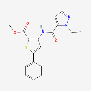 methyl 3-(1-ethyl-1H-pyrazole-5-carboxamido)-5-phenylthiophene-2-carboxylate