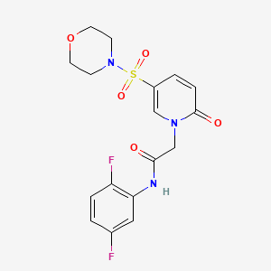 molecular formula C17H17F2N3O5S B2876747 N-(2,5-difluorophenyl)-2-[5-(morpholine-4-sulfonyl)-2-oxo-1,2-dihydropyridin-1-yl]acetamide CAS No. 1251573-91-7