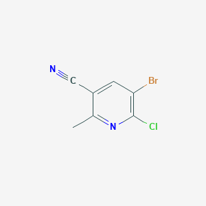 molecular formula C7H4BrClN2 B2876751 5-Bromo-6-chloro-2-methylnicotinonitrile CAS No. 1443286-83-6