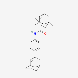 molecular formula C30H41NO B2876757 N-[4-(ADAMANTAN-1-YL)PHENYL]-3,5,7-TRIMETHYLADAMANTANE-1-CARBOXAMIDE CAS No. 392248-61-2