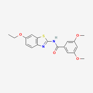 molecular formula C18H18N2O4S B2876769 N-(6-ethoxy-1,3-benzothiazol-2-yl)-3,5-dimethoxybenzamide CAS No. 300712-78-1