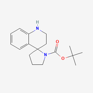 molecular formula C17H24N2O2 B2876772 Tert-butyl 2',3'-dihydro-1'H-spiro[pyrrolidine-2,4'-quinoline]-1-carboxylate CAS No. 2197057-25-1