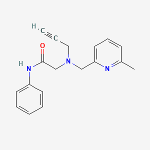 2-[(6-Methylpyridin-2-yl)methyl-prop-2-ynylamino]-N-phenylacetamide