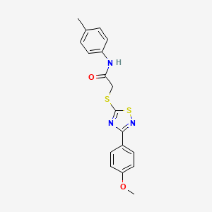 2-((3-(4-methoxyphenyl)-1,2,4-thiadiazol-5-yl)thio)-N-(p-tolyl)acetamide