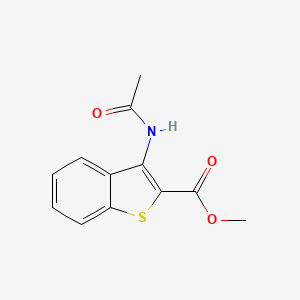 molecular formula C12H11NO3S B2876800 Methyl 3-acetamido-1-benzothiophene-2-carboxylate CAS No. 213192-23-5