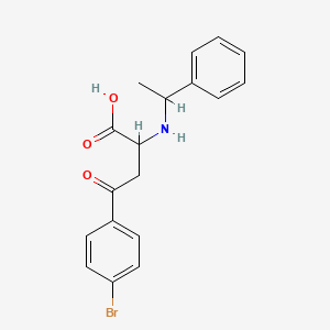 molecular formula C18H18BrNO3 B2876848 4-(4-bromophenyl)-4-oxo-2-(1-phenylethylamino)butanoic Acid CAS No. 1030856-03-1
