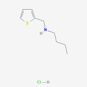 molecular formula C9H16ClNS B2876913 butyl[(thiophen-2-yl)methyl]amine hydrochloride CAS No. 58924-53-1; 90553-46-1