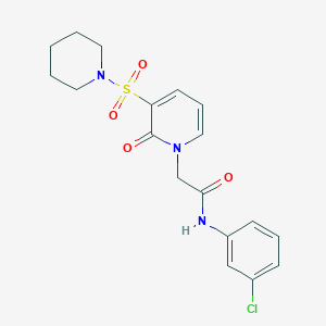 molecular formula C18H20ClN3O4S B2876924 N-(3-chlorophenyl)-2-(2-oxo-3-(piperidin-1-ylsulfonyl)pyridin-1(2H)-yl)acetamide CAS No. 1251568-68-9