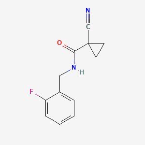 molecular formula C12H11FN2O B2876944 1-cyano-N-[(2-fluorophenyl)methyl]cyclopropane-1-carboxamide CAS No. 1511939-66-4