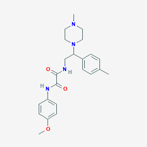 molecular formula C23H30N4O3 B2876951 N'-(4-methoxyphenyl)-N-[2-(4-methylphenyl)-2-(4-methylpiperazin-1-yl)ethyl]ethanediamide CAS No. 898432-40-1