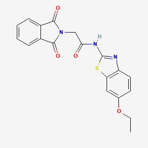 molecular formula C19H15N3O4S B2876979 2-(1,3-dioxo-1,3-dihydro-2H-isoindol-2-yl)-N-(6-ethoxy-1,3-benzothiazol-2-yl)acetamide CAS No. 304003-71-2