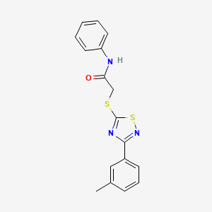 B2877022 N-phenyl-2-((3-(m-tolyl)-1,2,4-thiadiazol-5-yl)thio)acetamide CAS No. 864917-72-6