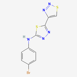 molecular formula C10H6BrN5S2 B2877032 N-(4-bromophenyl)-5-(1,2,3-thiadiazol-4-yl)-1,3,4-thiadiazol-2-amine CAS No. 2415556-37-3