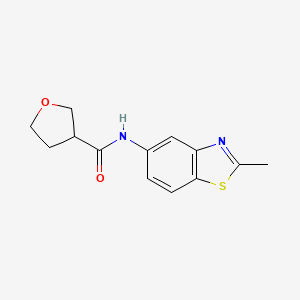 molecular formula C13H14N2O2S B2877116 N-(2-Methyl-1,3-benzothiazol-5-yl)oxolane-3-carboxamide CAS No. 2309186-80-7
