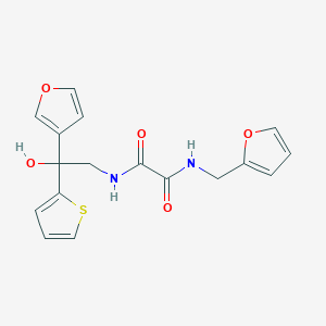 molecular formula C17H16N2O5S B2877124 N'-[(furan-2-yl)methyl]-N-[2-(furan-3-yl)-2-hydroxy-2-(thiophen-2-yl)ethyl]ethanediamide CAS No. 2034265-41-1