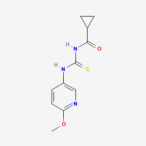 molecular formula C11H13N3O2S B2877161 3-cyclopropanecarbonyl-1-(6-methoxypyridin-3-yl)thiourea CAS No. 497060-40-9