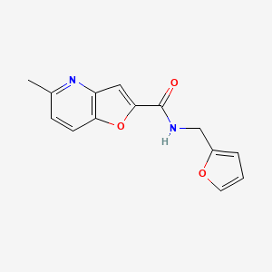molecular formula C14H12N2O3 B2877175 N-(furan-2-ylmethyl)-5-methylfuro[3,2-b]pyridine-2-carboxamide CAS No. 941881-14-7