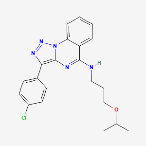 3-(4-chlorophenyl)-N-(3-isopropoxypropyl)-[1,2,3]triazolo[1,5-a]quinazolin-5-amine