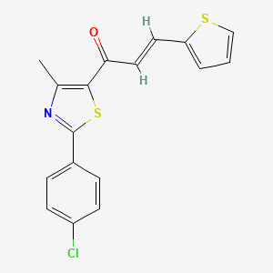 (E)-1-[2-(4-chlorophenyl)-4-methyl-1,3-thiazol-5-yl]-3-(2-thienyl)-2-propen-1-one