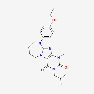 10-(4-Ethoxyphenyl)-1-methyl-3-(2-methylpropyl)-6,7,8,9-tetrahydropurino[7,8-a][1,3]diazepine-2,4-dione