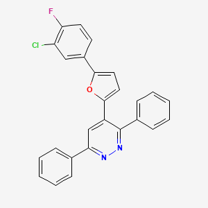 4-[5-(3-Chloro-4-fluorophenyl)furan-2-yl]-3,6-diphenylpyridazine