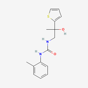 molecular formula C15H18N2O2S B2877185 1-(2-Hydroxy-2-(thiophen-2-yl)propyl)-3-(o-tolyl)urea CAS No. 1351601-19-8