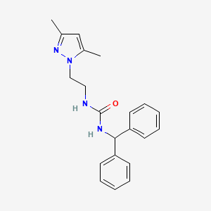 1-benzhydryl-3-(2-(3,5-dimethyl-1H-pyrazol-1-yl)ethyl)urea