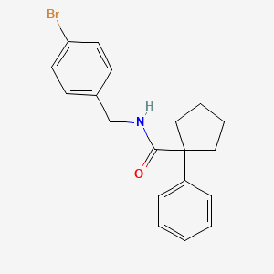 molecular formula C19H20BrNO B2877234 N-((4-Bromophenyl)methyl)(phenylcyclopentyl)formamide CAS No. 1024173-69-0