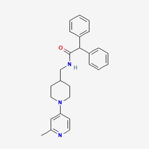 molecular formula C26H29N3O B2877251 N-((1-(2-methylpyridin-4-yl)piperidin-4-yl)methyl)-2,2-diphenylacetamide CAS No. 2034259-57-7
