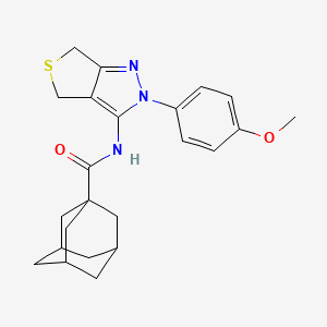 molecular formula C23H27N3O2S B2877265 N-[2-(4-methoxyphenyl)-2H,4H,6H-thieno[3,4-c]pyrazol-3-yl]adamantane-1-carboxamide CAS No. 361168-88-9