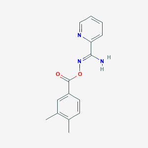 (Z)-N'-((3,4-dimethylbenzoyl)oxy)picolinimidamide