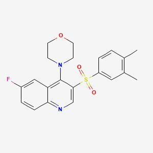 4-[3-(3,4-Dimethylphenyl)sulfonyl-6-fluoroquinolin-4-yl]morpholine