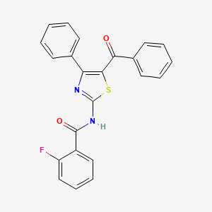 N-(5-benzoyl-4-phenyl-1,3-thiazol-2-yl)-2-fluorobenzamide