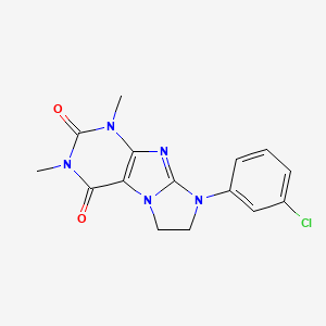 6-(3-Chlorophenyl)-2,4-dimethyl-7,8-dihydropurino[7,8-a]imidazole-1,3-dione