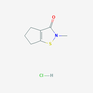 2-Methyl-5,6-dihydro-4H-cyclopenta[d][1,2]thiazol-3-one;hydrochloride