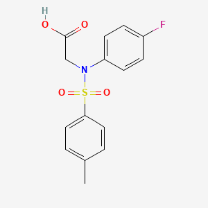 molecular formula C15H14FNO4S B2877319 N-(4-fluorophenyl)-N-[(4-methylphenyl)sulfonyl]glycine CAS No. 333456-97-6