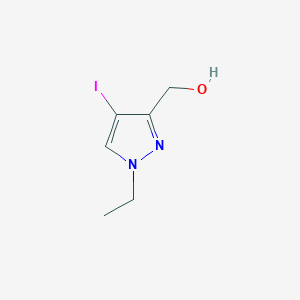molecular formula C6H9IN2O B2877343 (1-Ethyl-4-iodo-1H-pyrazol-3-yl)methanol CAS No. 2101199-56-6