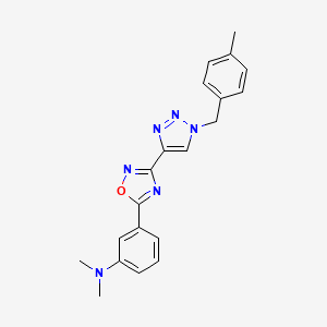 N,N-dimethyl-3-(3-(1-(4-methylbenzyl)-1H-1,2,3-triazol-4-yl)-1,2,4-oxadiazol-5-yl)aniline