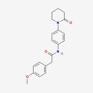 2-(4-methoxyphenyl)-N-(4-(2-oxopiperidin-1-yl)phenyl)acetamide