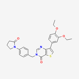 7-(3,4-diethoxyphenyl)-3-[4-(2-oxopyrrolidin-1-yl)benzyl]thieno[3,2-d]pyrimidin-4(3H)-one