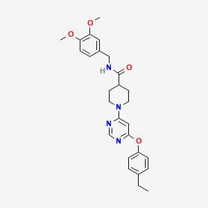 N-(3,4-dimethoxybenzyl)-1-[6-(4-ethylphenoxy)pyrimidin-4-yl]piperidine-4-carboxamide