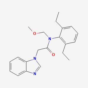 molecular formula C21H25N3O2 B2877388 2-(1H-benzo[d]imidazol-1-yl)-N-(2,6-diethylphenyl)-N-(methoxymethyl)acetamide CAS No. 299934-39-7
