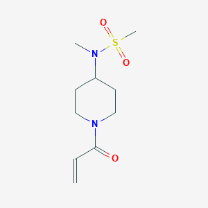 molecular formula C10H18N2O3S B2877419 n-Methyl-n-[1-(prop-2-enoyl)piperidin-4-yl]methanesulfonamide CAS No. 2224505-59-1