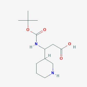 molecular formula C13H24N2O4 B2877473 3-n-boc-amino-3-piperidine-propionic acid CAS No. 372144-09-7
