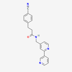 N-([2,3'-bipyridin]-4-ylmethyl)-3-(4-cyanophenyl)propanamide