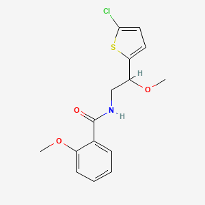 molecular formula C15H16ClNO3S B2877488 N-[2-(5-chlorothiophen-2-yl)-2-methoxyethyl]-2-methoxybenzamide CAS No. 2034528-75-9