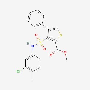 Methyl 3-[(3-chloro-4-methylphenyl)sulfamoyl]-4-phenylthiophene-2-carboxylate