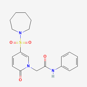 2-(5-(azepan-1-ylsulfonyl)-2-oxopyridin-1(2H)-yl)-N-phenylacetamide